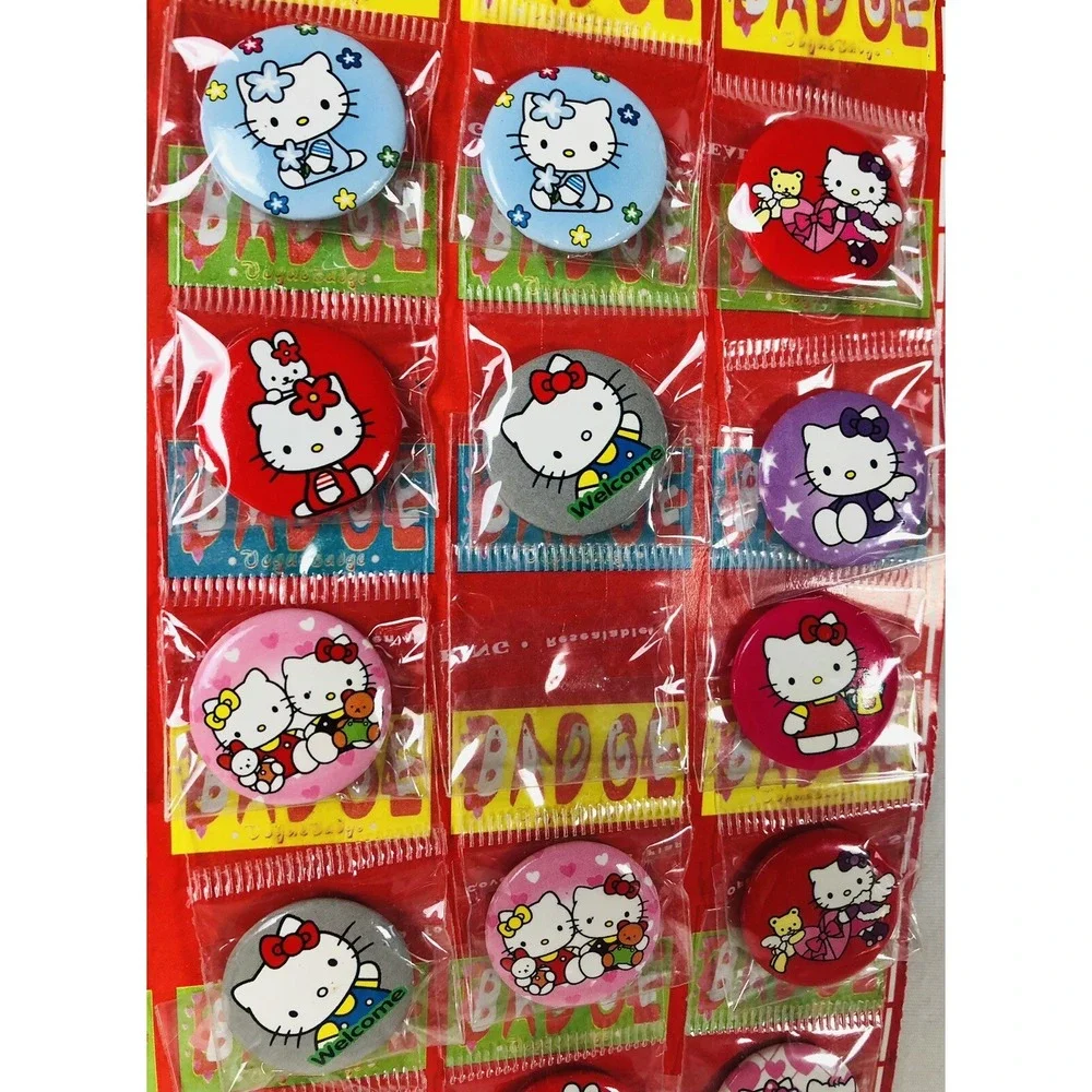 Lot of 10 Hello Kitty Metal Badge Pin Back 1